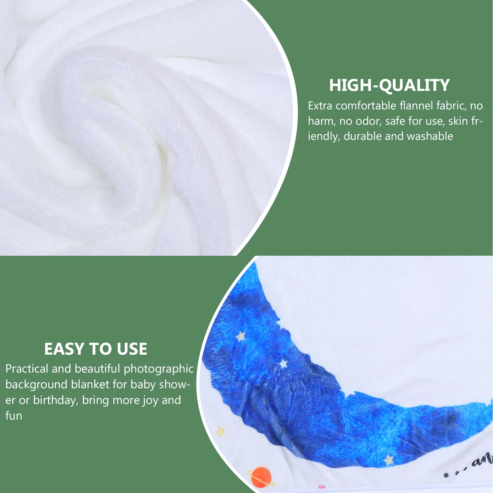 

Newborn Baby Photo Prop Background Blanket Weekly Monthly Growth Mat 1-12 Numbers For Infant Photography Decoration