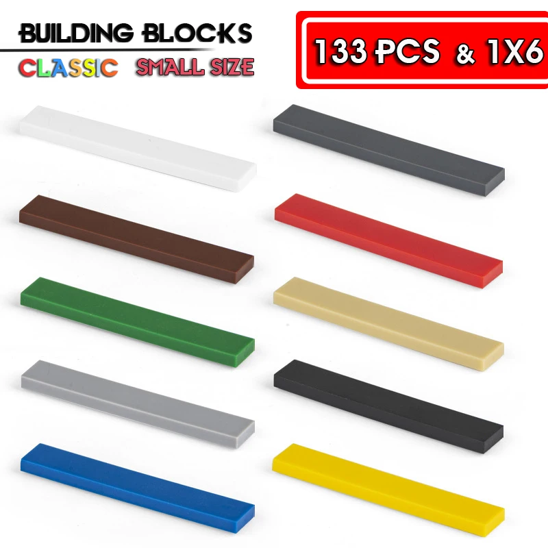 

133pcs Building block 1X6 hole brick basic accessories education creativity compatible brand building blocks toy