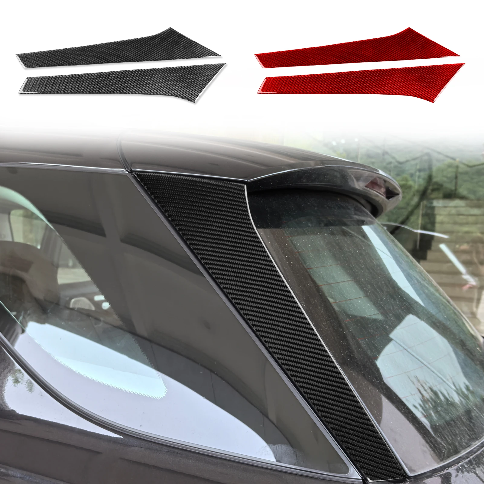 

For Benz GLE W167 2019—2024 Carbon Fiber Car Accessories Trail Trunk Both Sides Panel Cover Trim Sticker Interior Modification