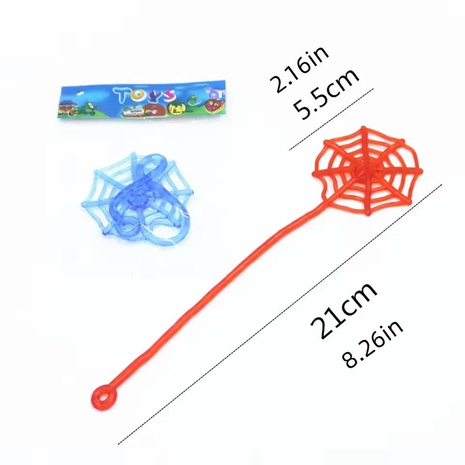 20pcs Sticky Spider Web Cobweb Stretchy Sensory Toys for Halloween Party Favors Birthday Party Supplies Bag Fillers Classroom
