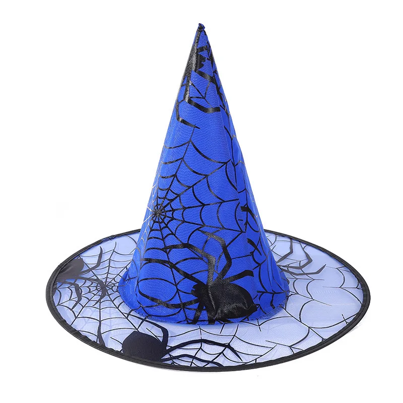Cappello da strega, Forniture per decorazioni di Halloween, Cappello da strega per bambini e adulti, Abito da ballo, Cappello da mago in rete magica per la festa