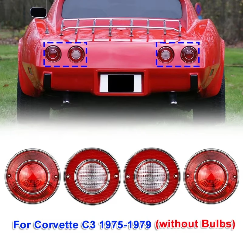 

4pcs Car LED Tail Lights Rear Brake Lights for Corvette C3 1975-1979 (without Bulbs)