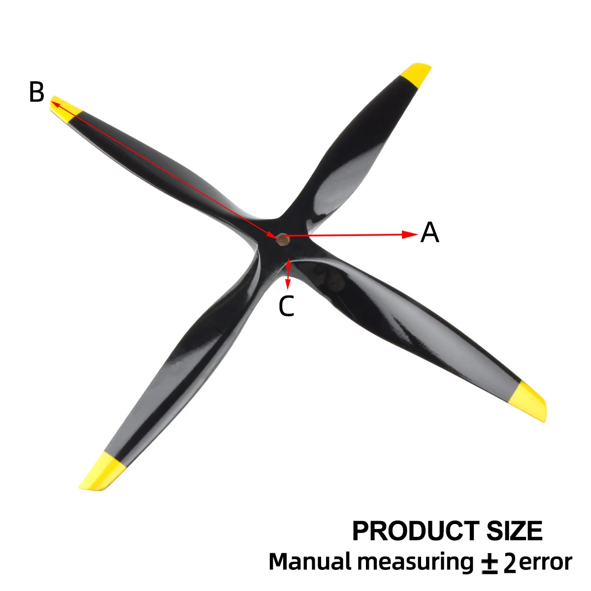 Hélice de cuatro aspas de 11*6 pulgadas, para aviones RC, hélice positiva