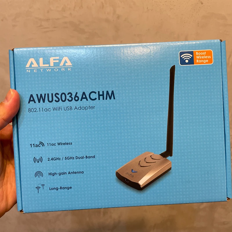 Imagem -05 - Alfa Awus036achm Adota Mt7610u Chipconjunto Dual-band 2.4g 5g600m Placa de Rede sem Fio Adaptador Wifi de Alta Potência para Windows Kali