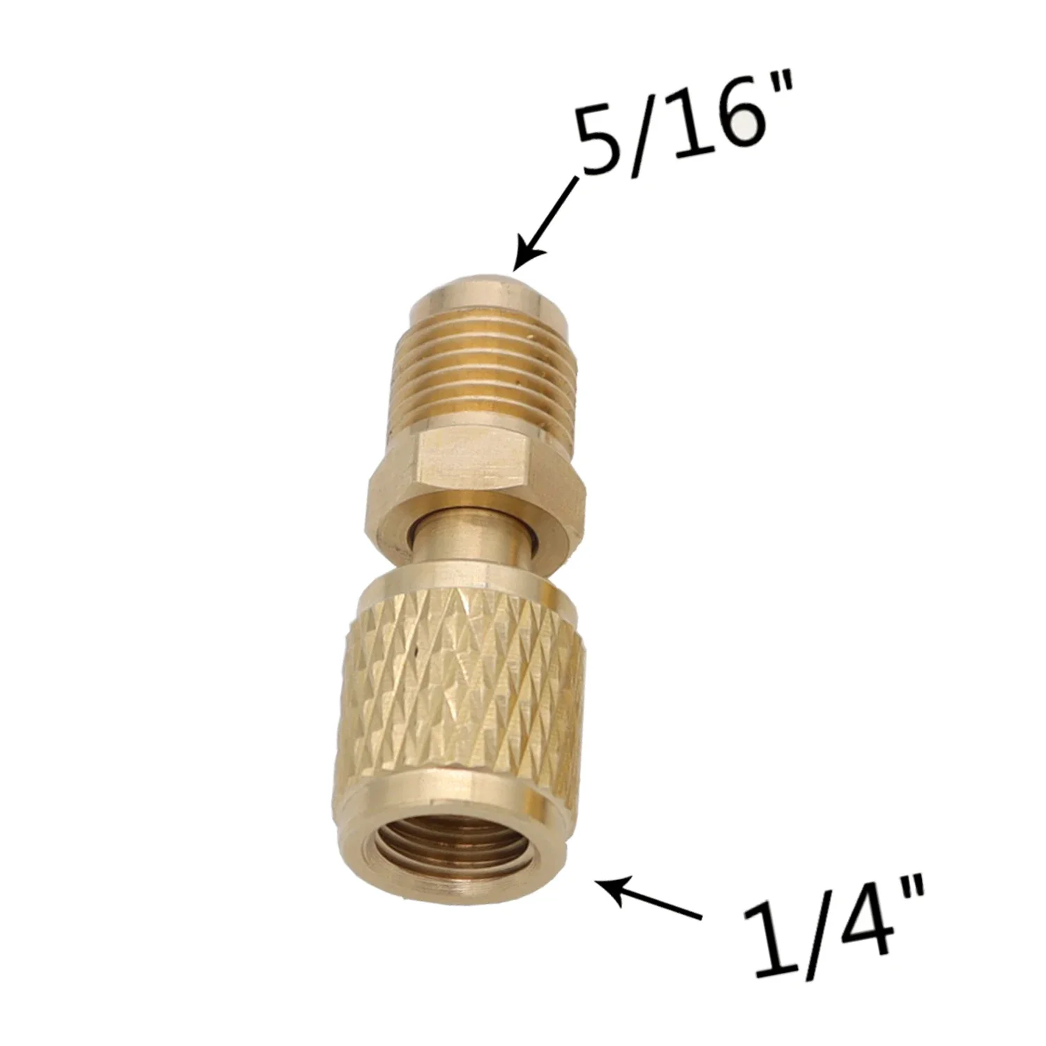1PCS Vacuum Pump Brass Adapter R410a Adapter 5/16 SAE F Quick Couplers To 1/4 SAE For Air Conditioning Adapter Quick Coupling