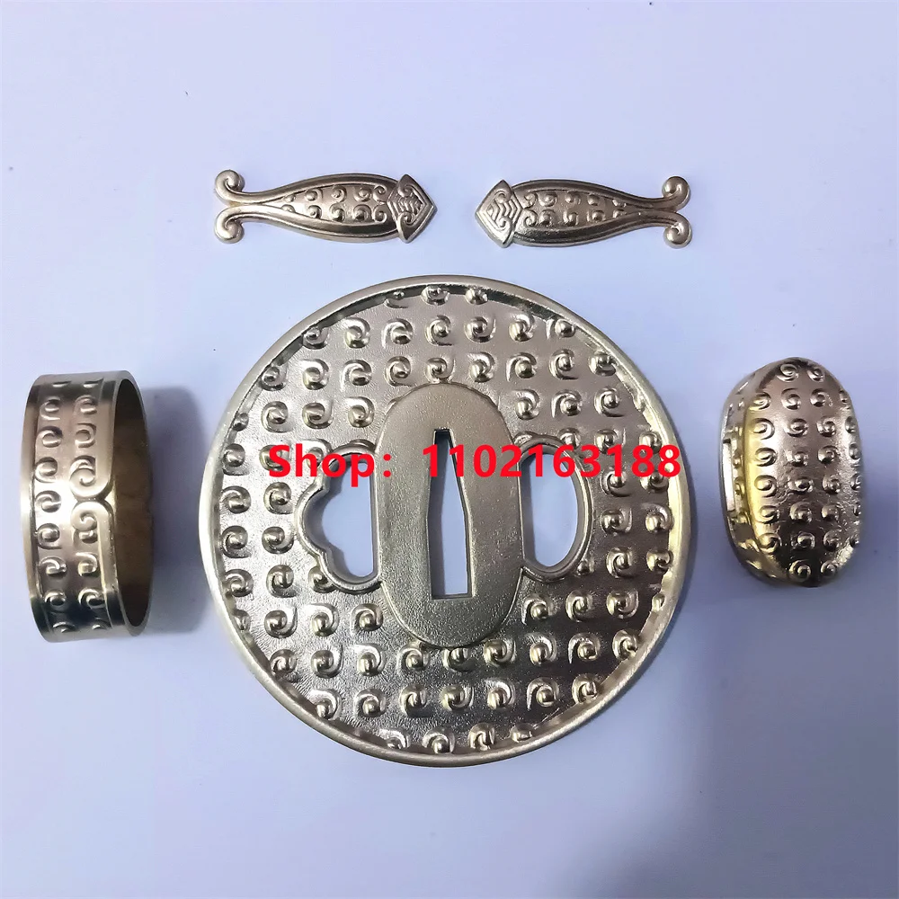 High Quality Copper Brass Material Guard Tsuba Handguard Fuchi Kashira Menuki For Japanese Real Sword Samurai Katana Fittings