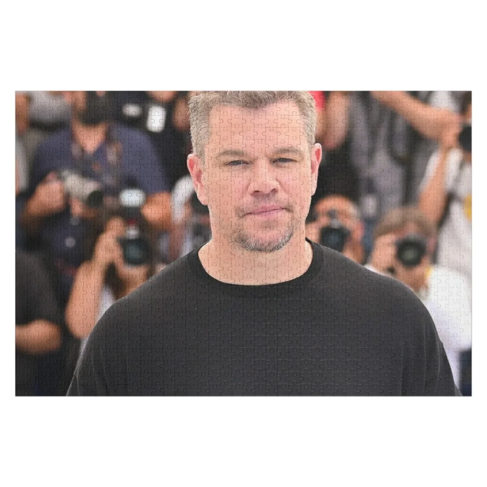 

Деревянный пазл с именем на заказ, персонализированный пазл с фотографией, игрушка из дерева, подарок с изображением Мэтта Дэйона