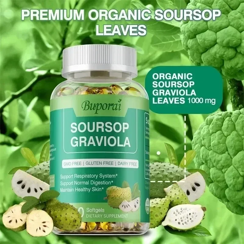 Soursop Graviola - Relax, Liver and Sleep, Cell Support & Regeneration, Immune Boost CapsulesSupplement