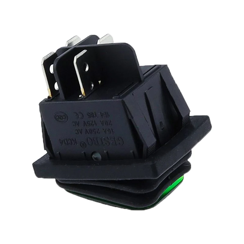 30x22 Heavy Duty wodoodporny przełącznik kołyskowy 12V czerwona dioda LED 220V podświetlany 16A 250VAC KCD4-201 przełącznik DPST 4pin — zdjęcie 7