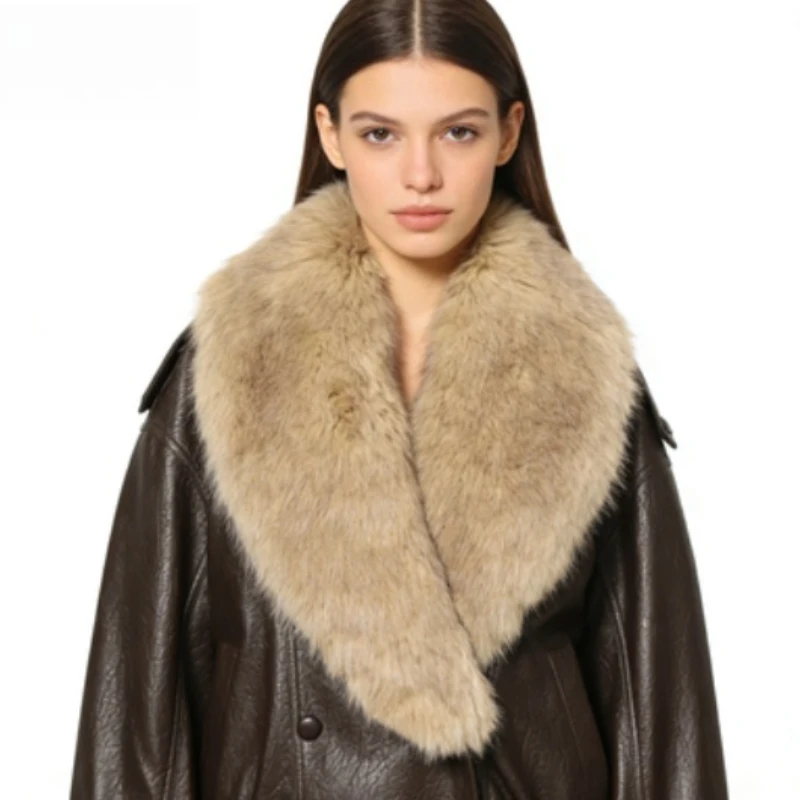 

Куртка из искусственной кожи со съемным воротником | Современный женский байкерский жакет со съемным воротником