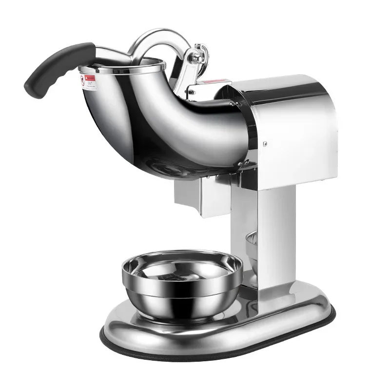#110V/220V Stainless Steel Ice Crusher, 100KG/H Multifunctional Commercial Electric Ice Shaver, 2 Blades Slush Machine