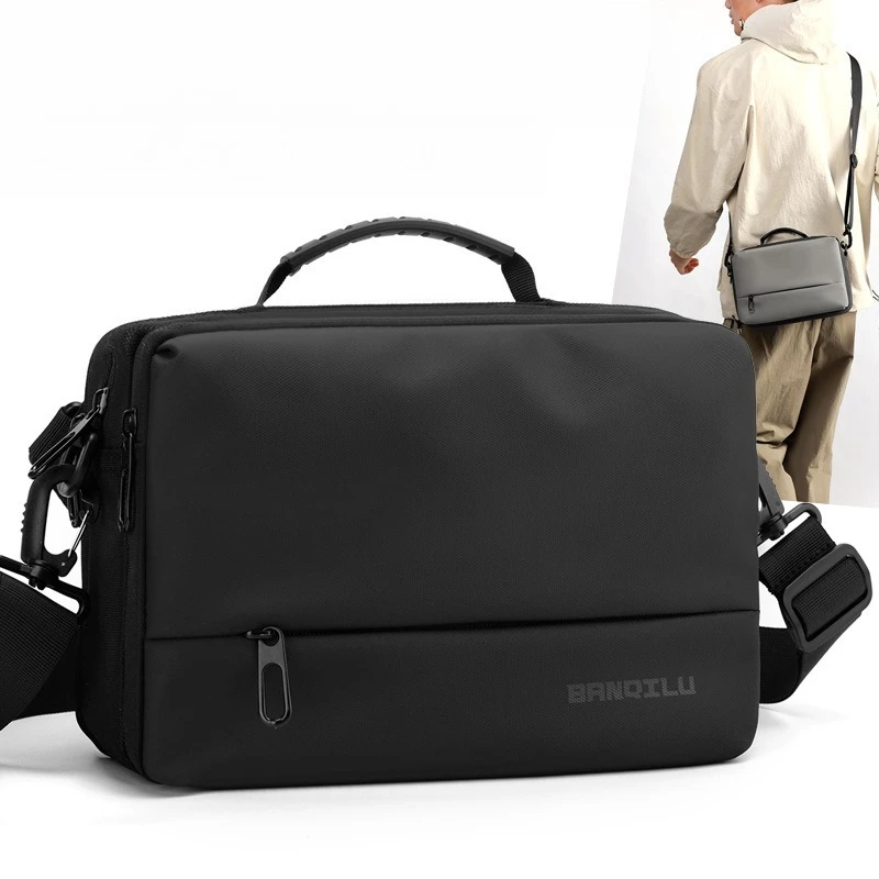 

Waterproof and wear-resistant Oxford simple shoulder bag men horizontal square handbag large capacity crossbody bag