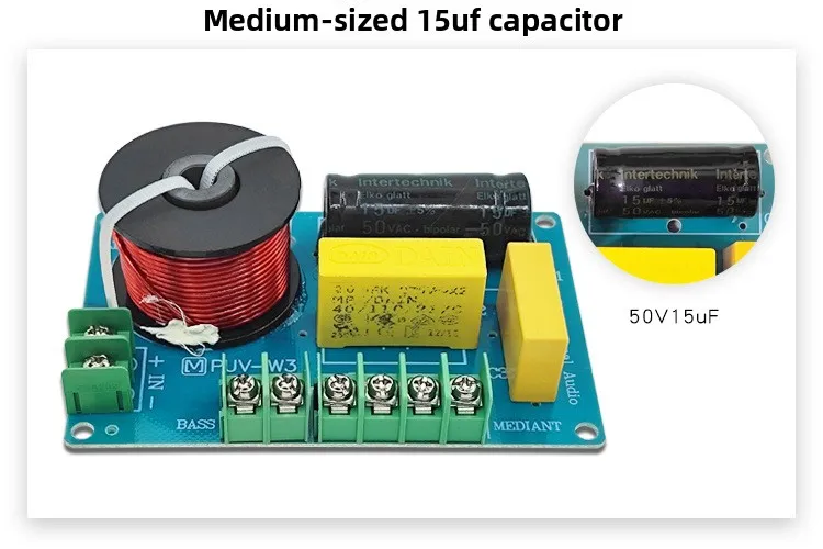 MW Audio 10 Stück 3-Wege-HiFi-Lautsprecher-Frequenzweiche, Frequenzteiler für Regal- und Square-Dance-Audio – Detail 15