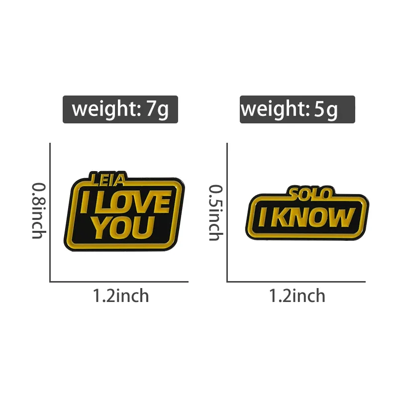 الخيال العلمي فيلم إلهام رسالة المينا دبابيس مخصص أحبك منفردا أنا أعرف دبابيس ظهره شارة التلبيب مجوهرات هدية للأصدقاء