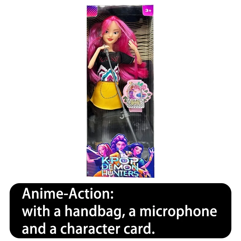 2025, chasseurs de démons K-POP de 11.5 pouces, action animée de forme exquise avec chanson à thème Rumi Zoey Mira, cadeaux d'anniversaire pour filles