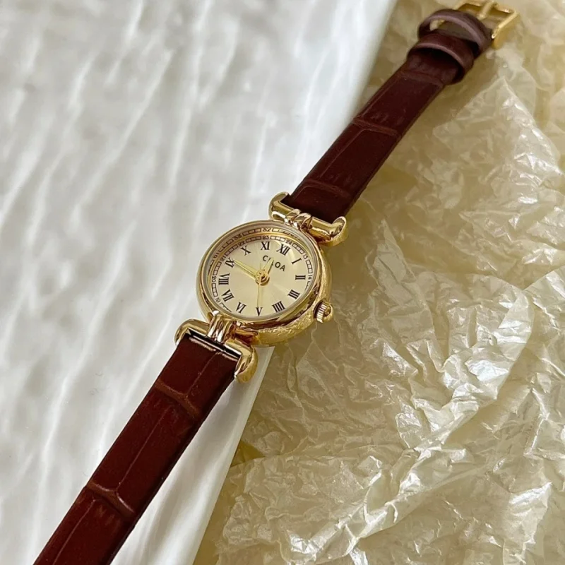 CILOA New Ladies' leather osmanthus watch, student casual watch