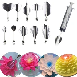 14 Styles Gelatin Jelly Art Needles Tools 3D Jelly Flower Art Cake Decorating Tools Jelly Cake Baking Molds Jello Gelatin Gadget