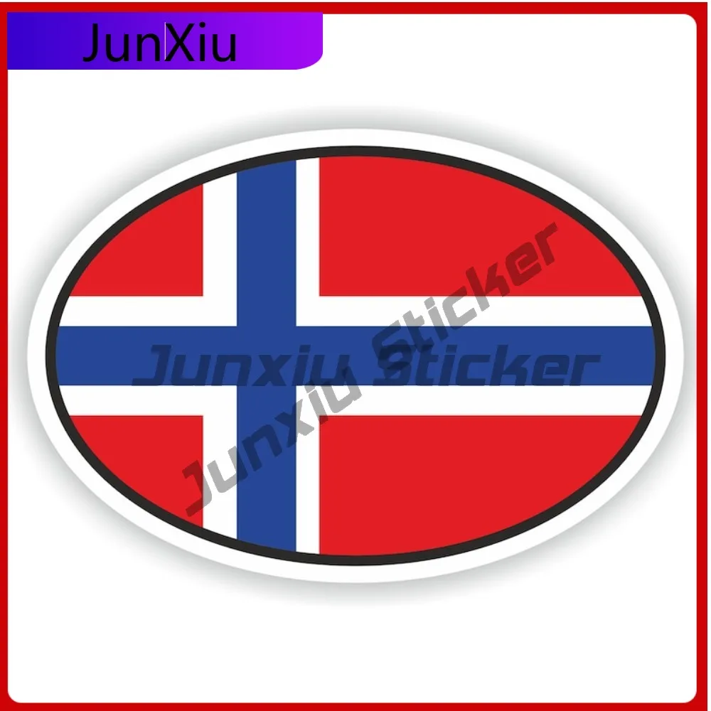 Norway Oval Cute Boat Anti Scratch Sticker Decoration UV Sticker Accessory Cute With Pattern Scratch Helmet Cool Trendy