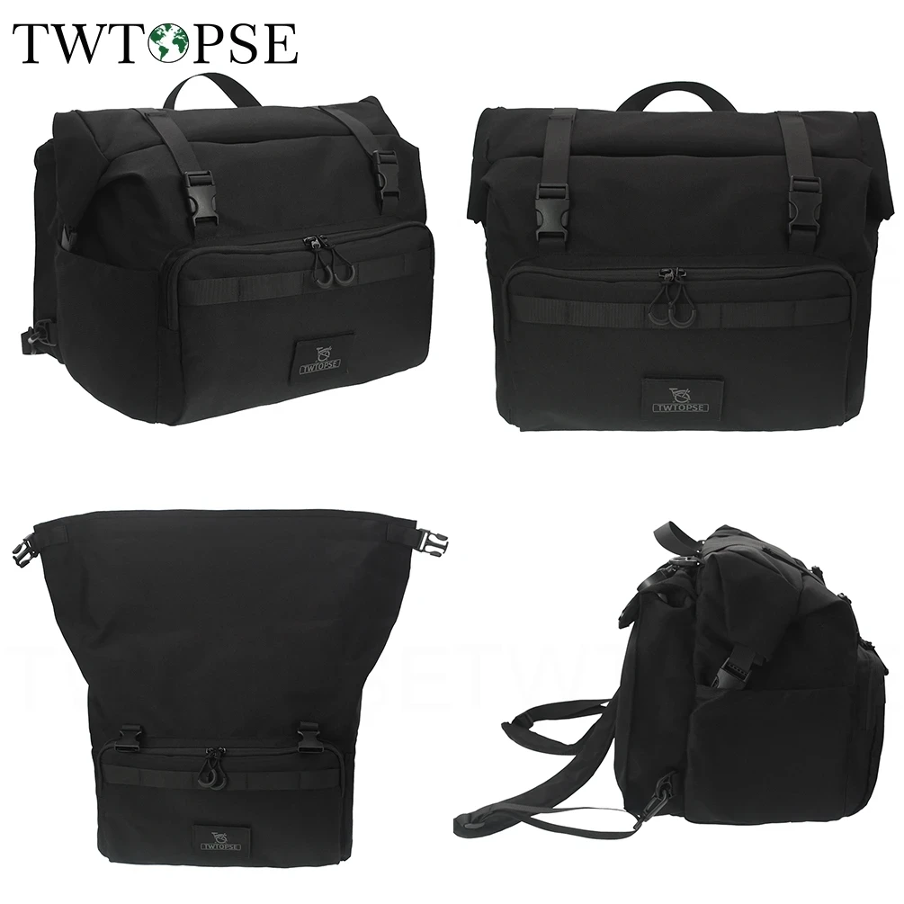 TWTOPSE 27.5L Folding Bike Bag For Brompton Bicycle Borough Roll Top Large Laptop Tool Bottle High-Capacity Shoulder Strap Bag