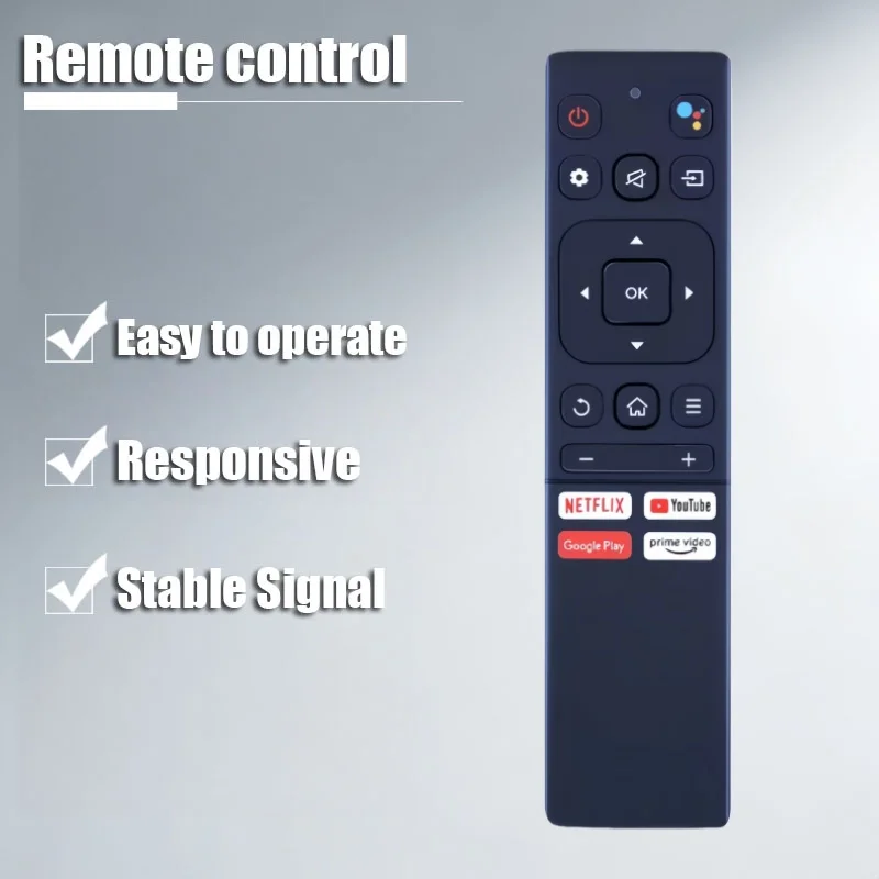 High-End Bluetooth Voice Remote Controller, Compatible with Casper 32HG5200 Smart Android LED LCD TV Ergonomic Replacement Hands