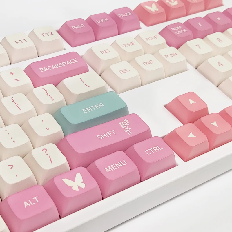 Imagem -03 - Xda Keycaps Pbt Corante Sub Keycap Personalizado Rosa para Cherry mx Interruptor Gateron Gamer Teclado Mecânico Link65 Gk68 Personalizado Diy