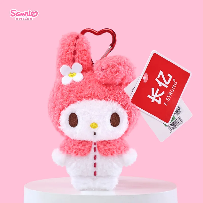 Sanrio Hello Kitty Melody Cinnamoroll Keroppi Badbadtz-Maru Stuffed Toys Pendant Plush Toys Keyring Anime Keychain Birthday Gift