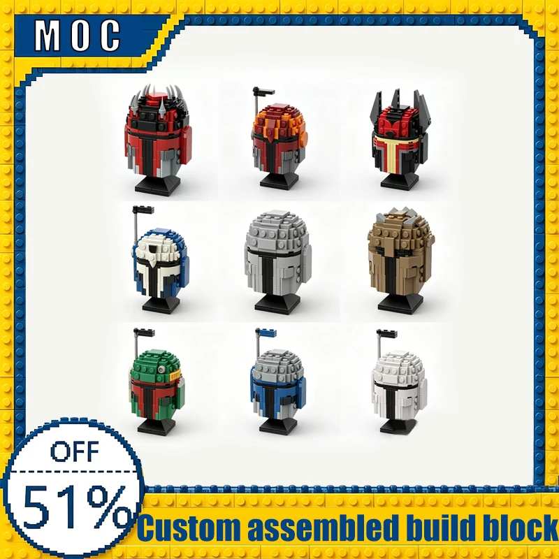 1506 PCS Mini Helmet Bundle Customization Building Blocks Model Set DIY Assembly Educational Toys Birthday Gifts For Collectors