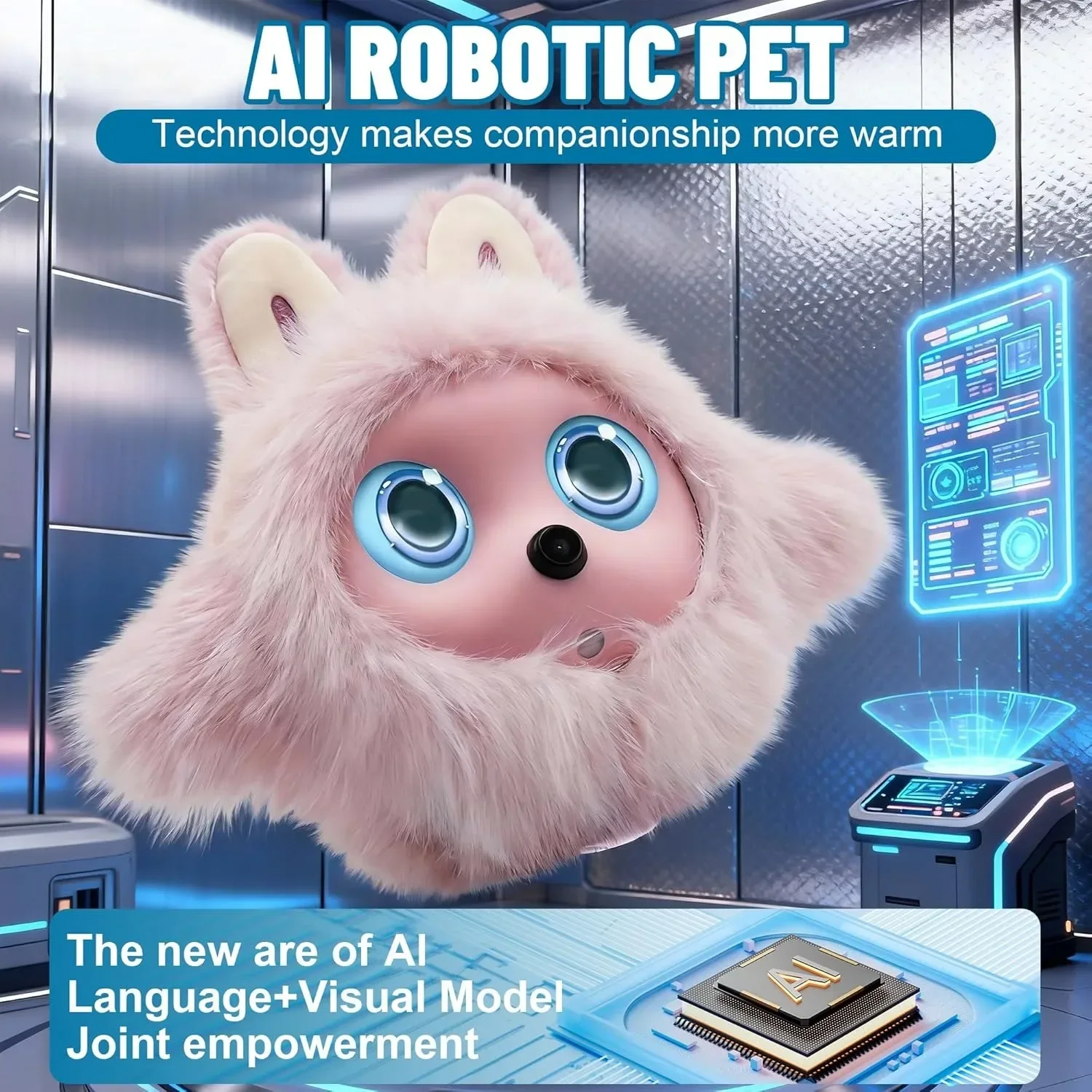 Touch Sensing LCD Screen Chatgpt Deepseek AI Model AI Smart Robotic Pet Cute Emotional Companion Robot Voice Conversation