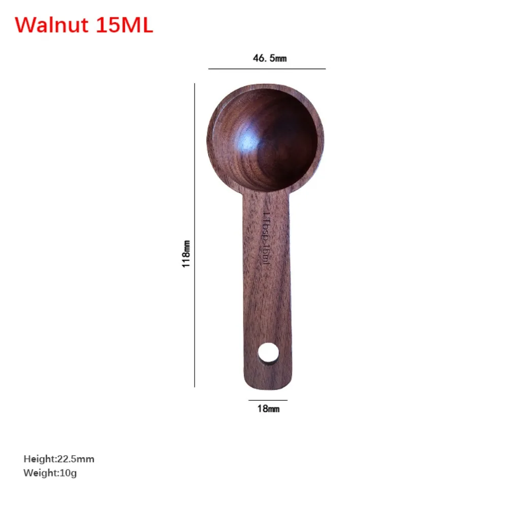 Beech/Walnut Wooden Measuring Spoon 7.5/10/15/20/30/45ML Multipurpose Kitchen Soup Spoons Coffee Tea Sugar Spice Spoon Salt