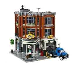 2876pcs Creative Expert Corner Garage Maintenance Station Street View Model 10264 Building Block Bricks Educational Kid Toy Gift