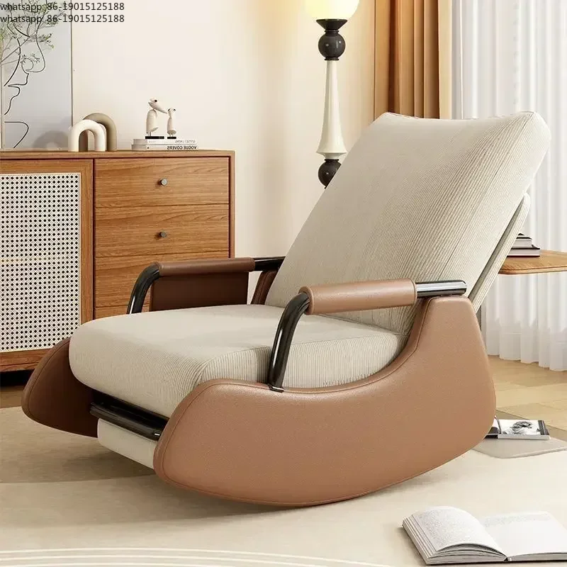 Reclining chair lunch break folding lazy sofa adults can sit reclining office nap balcony household rocking chair