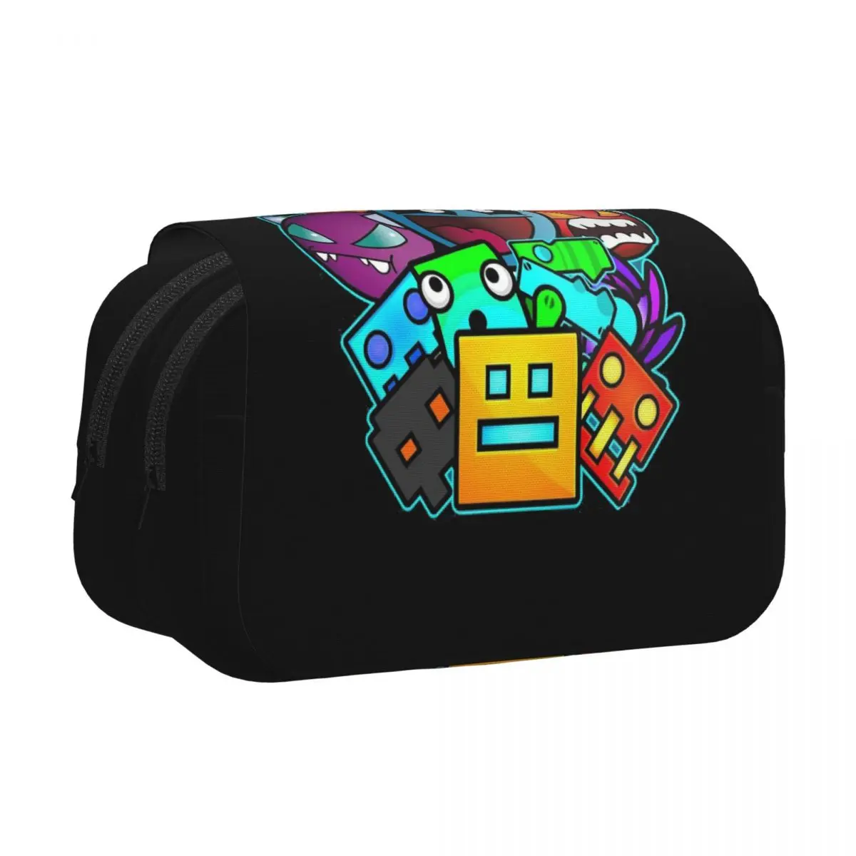 Geometry Dash Game Music Cute Geometric Pencil Cases Pencil Pouch Hard Shell Leather Big Capacity Pen Box Pencil