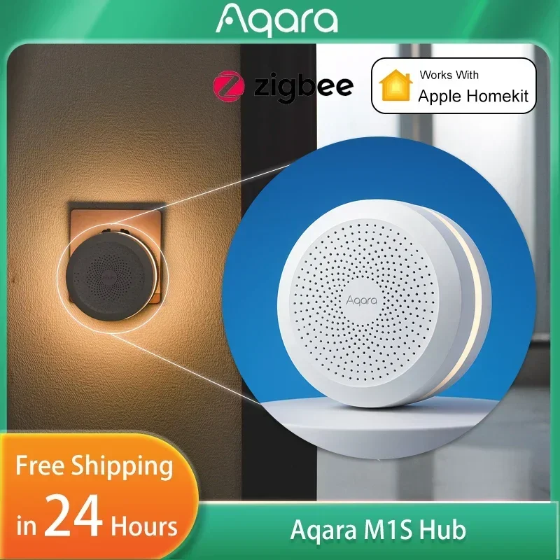 Новейший шлюз Aqara Smart Hub M1S, беспроводной Zigbee 3,0, Wi-Fi, RGB светодиодный ночник, умный домашний мост для Xiaomi Mijia Homekit, приложение Новейший шлюз Aqara Smart Hub M1S, беспроводной Zigbee 3,0, Wi-Fi, RGB светодиодный ночник, умный домашний мост для Xiaomi Mijia Homekit, приложение