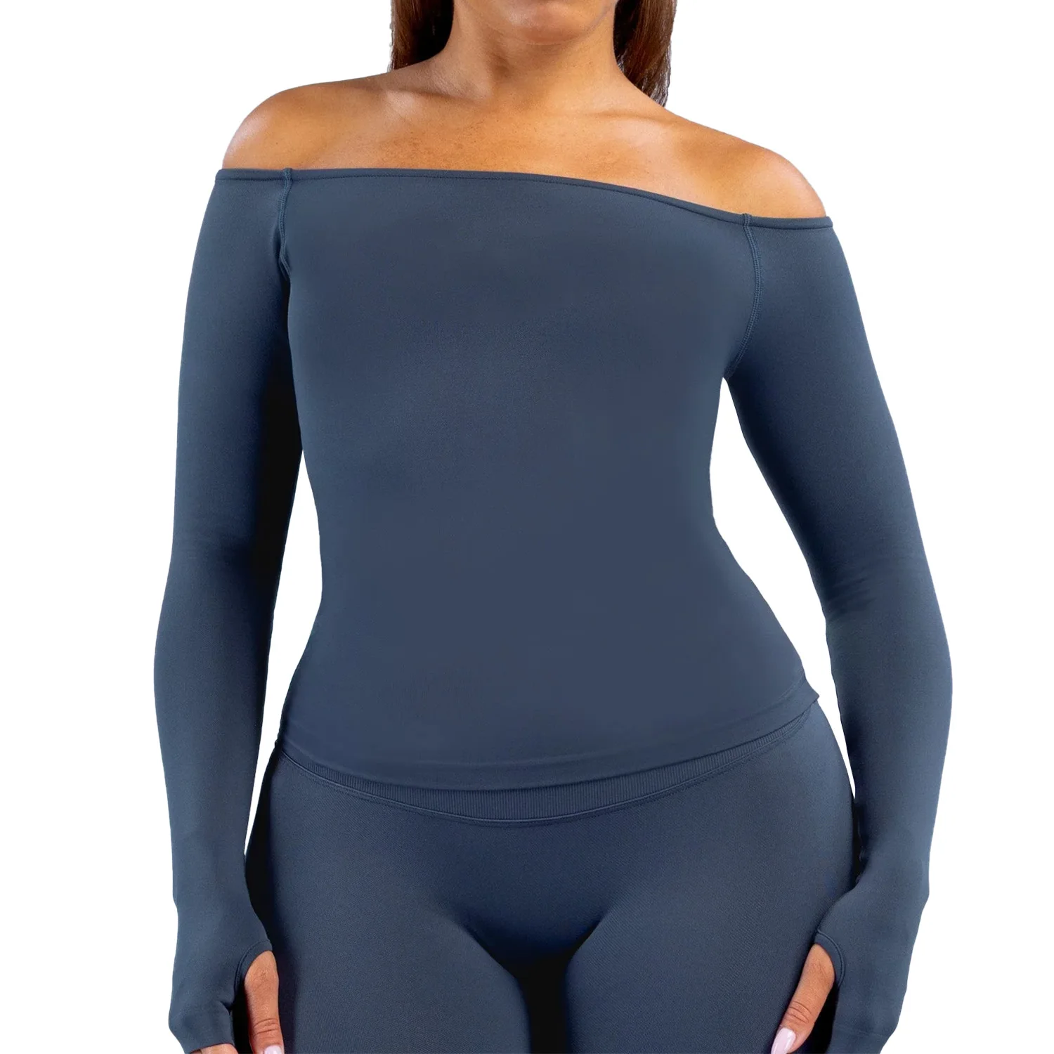Women One‑Shoulder Long Sleeve Yoga Top High Stretch Quick‑Dry Breathable Slim Fit Sports Workout Gym Fitness Shirt