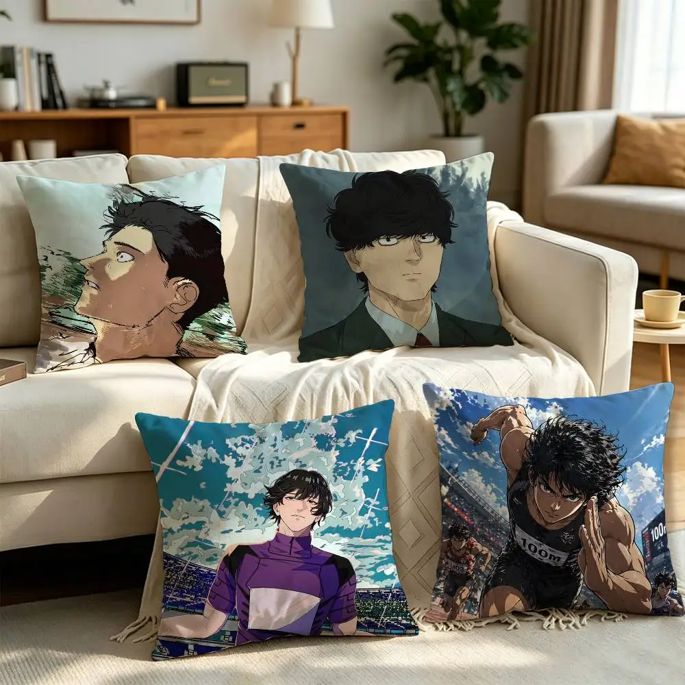 

Anime 100 Meters Soft Microfiber Pillowcase Decorative Printed Throw Pillow Cover Home Sofa Decor,Surprise.