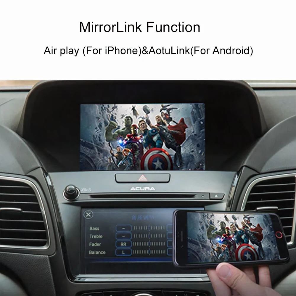 Adaptador Carplay inalámbrico Android Auto 2 en 1 OEM Linux modelo Universal enchufe y enchufe de coche actualización en línea para Acura MDX 2014 2017