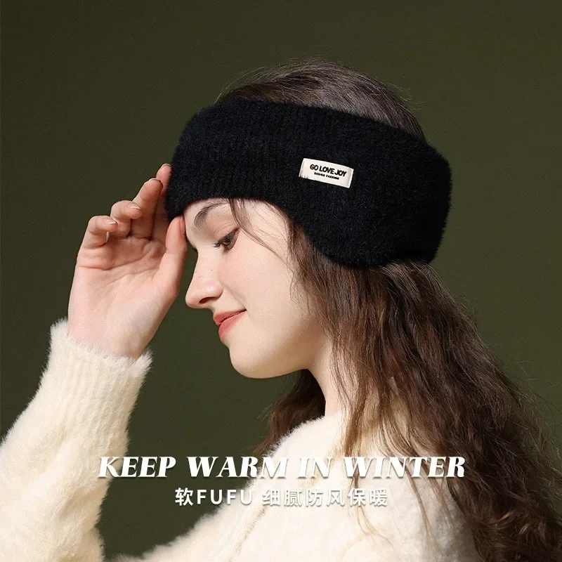 2023fashions Lamb Wool Winter Earmuff Headband Women Outdoor Windproof Plush Headworn Earflap Hairband Sleeping Sound Insulation