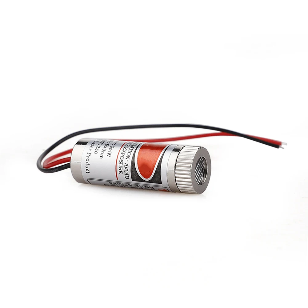 High Quality Red Line Laser Module 5mW 650nm Focus Adjustable Laser Head 5V Industrial Grade Free VE461 P50