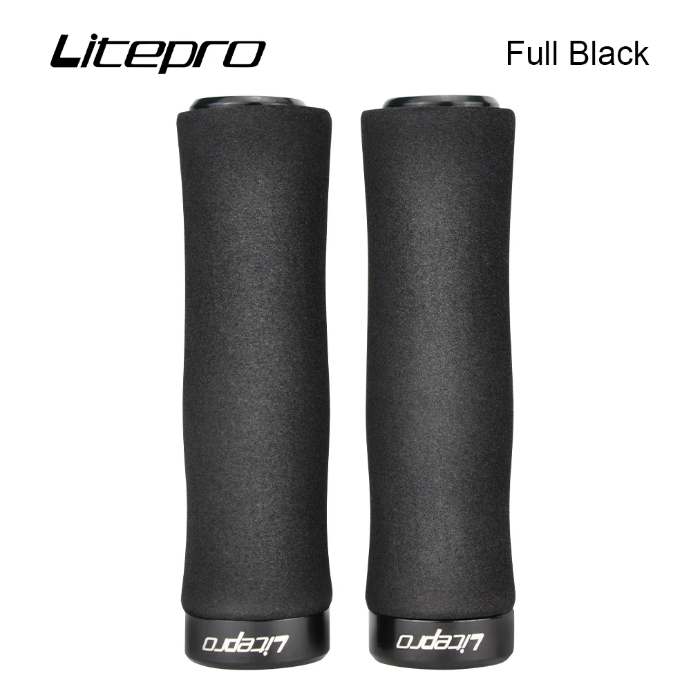 JKLitepro Litepro MTB Mountain Bike Sponge Locking Handlebar Grips Ultralight 98g Grips 22.2mm Handlebar For brompton BMX bike