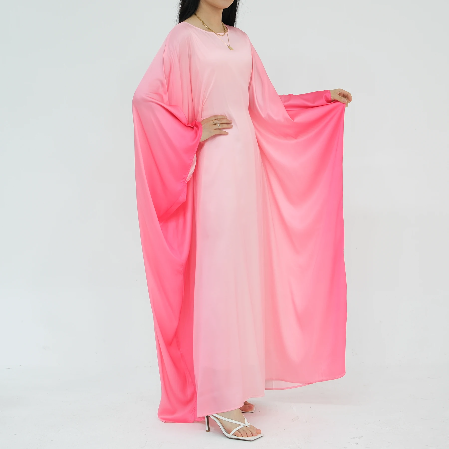 Nouveauté Abaya 2025 robes modestes élégant Ombre caftan Abaya Style chauve-souris Abayas pour les femmes musulmanes ethniques vêtements islamiques