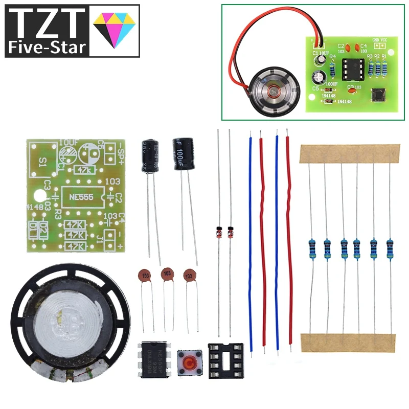 NE555 Doorbell Suite Electronic Production Doorbell Suite DIY Kit Ding dong doorbell PCB welding laboratory