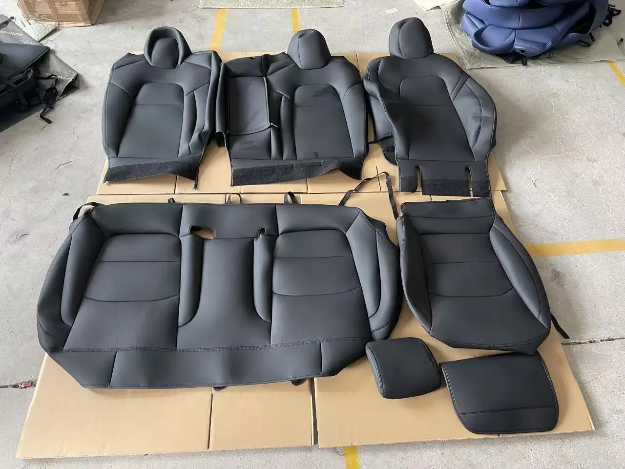 High-End Napa Leather Car Seat Covers Full Set for Tesla Model 3/Y/S/X Wholesale Interior Accessories Elegant Protector