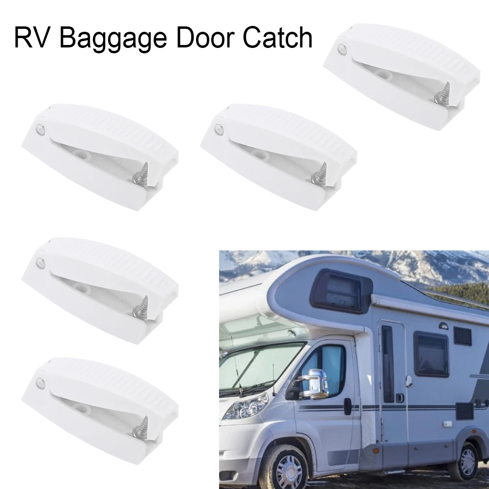 5pcs Rv Camper Baggage Door Catch Latch Hook Holders Clips Rv Camper Van Caravan Exterior Car Accessories