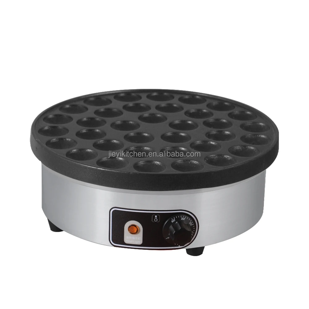 Electric Round Hole Muffin Crêpe Maker Non Stick Coating Stainless Steel Electric Poffertjes Maker Mini Pancake Maker