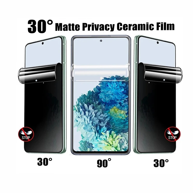 For Samsung Galaxy S24 S23 S22 Matte Ceramic Privacy Film S21 S20 Plus Ultra FE Screen Protectors Anti-Spy Note 20 10 9 8 S10 5G