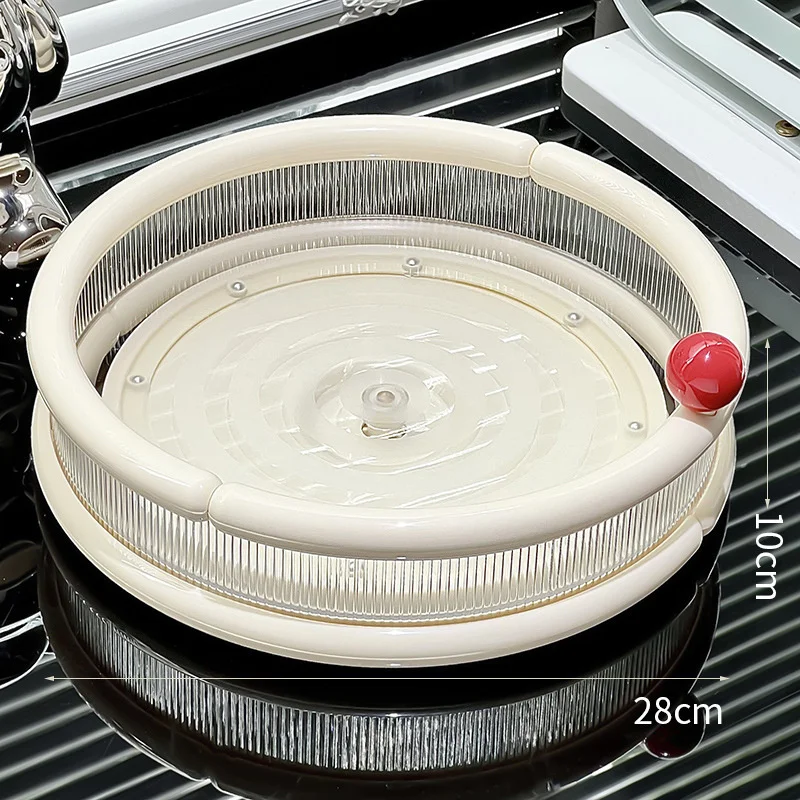 360° Rotating Cosmetic Tools Storage Tray Large Capacity Skincare Organizer Desktop Vanity Caddy for Dresser Perfume Lipstick