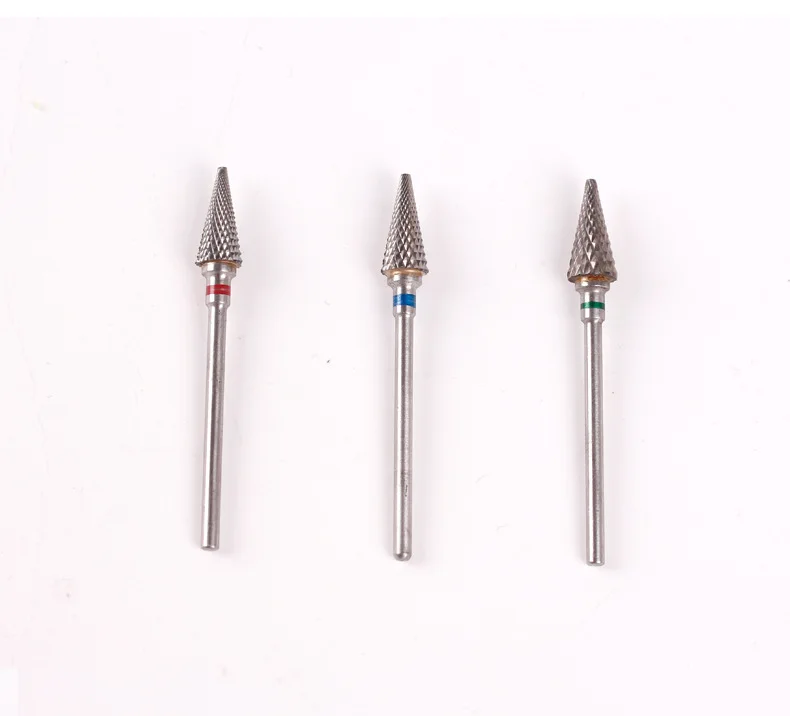 12pcs Dental Grinding Bit Tungsten Steel Tip Tapered Electric Grinding Drill Bit Dental Tool