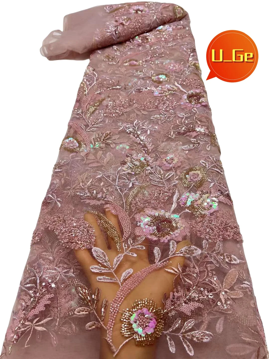 Factory Offers2024 Latest Best Quality Elegante Beade Tube Lace with Nice Stones Fbrice For Wedding Party Dress U_GE5328