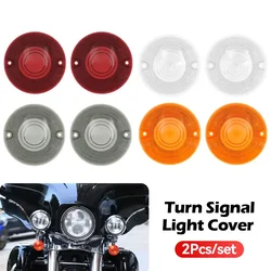 2Pcs Motorcycle Indicator Lens Cover Turn Signal Light Cap for Harley Sportster 883 1200 XL Iron Dyna Softail Touring Glide Road