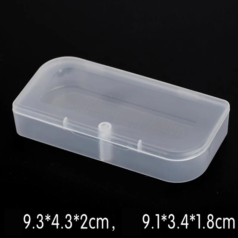 Portable Transparent Containers Plastic Clear Storage Boxes With Lids 93x43x20mm Collection Box